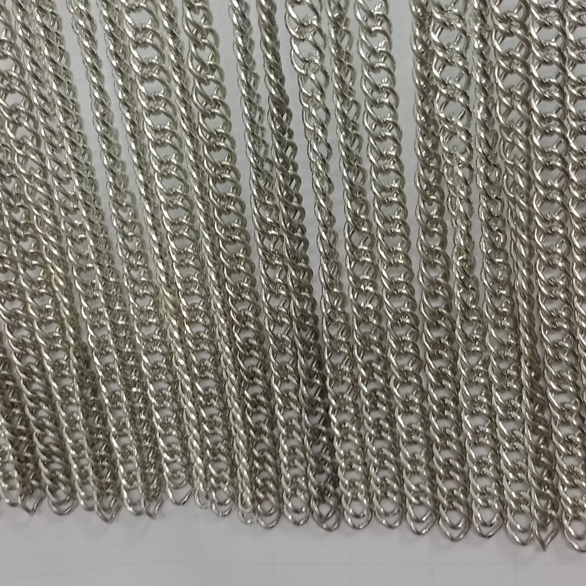 Imperfect Silver Chain 1010mm diameter Shallow Chandelier in Bronze - 676