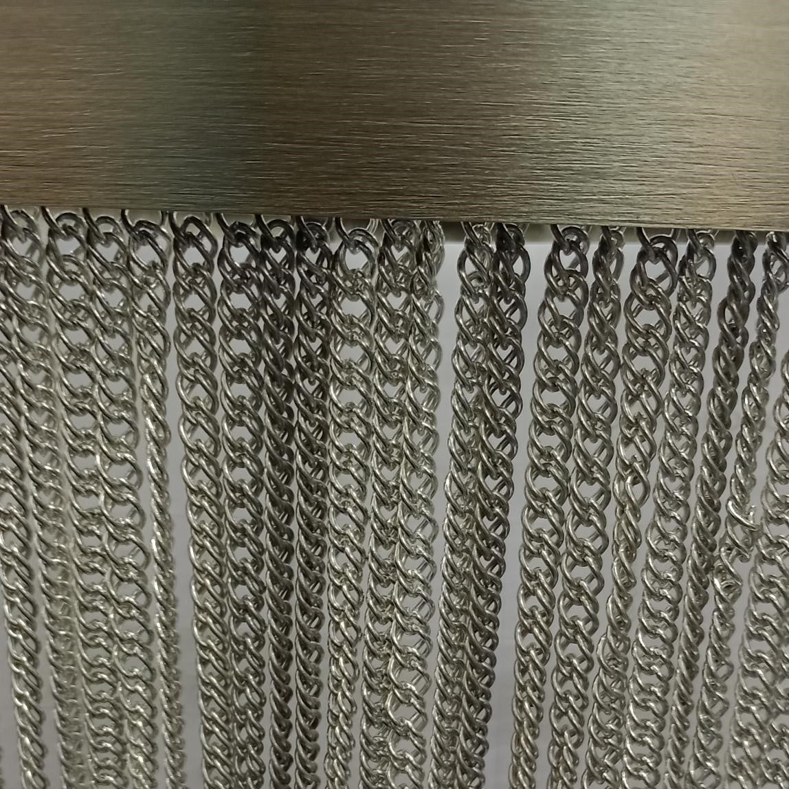 Imperfect Silver Chain 1010mm diameter Shallow Chandelier in Bronze - 676