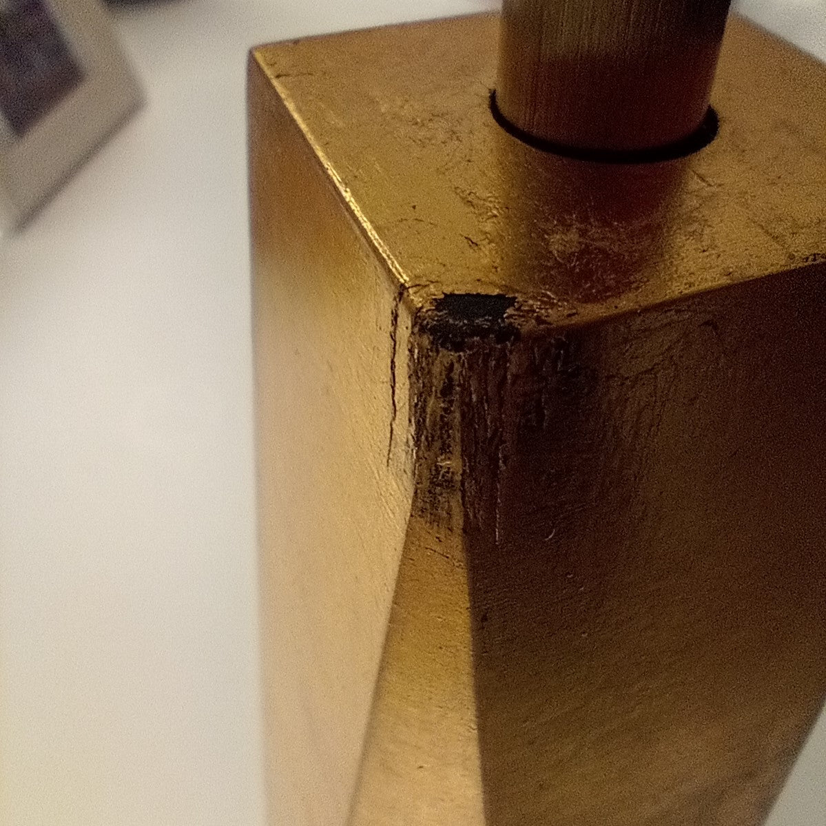 Ex-Display Surface Table Lamp in Gilded Gold with a Oyster Shade - 806