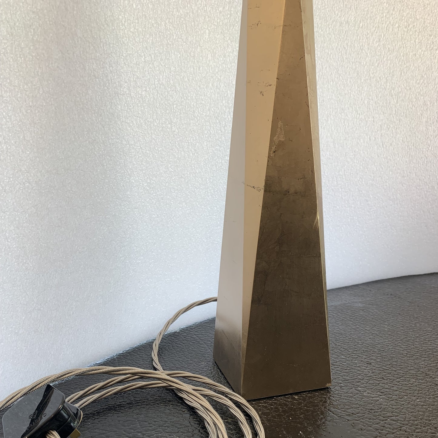 Ex-Display Surface Table Lamp in Gilded Gold with a Oyster Shade - 806