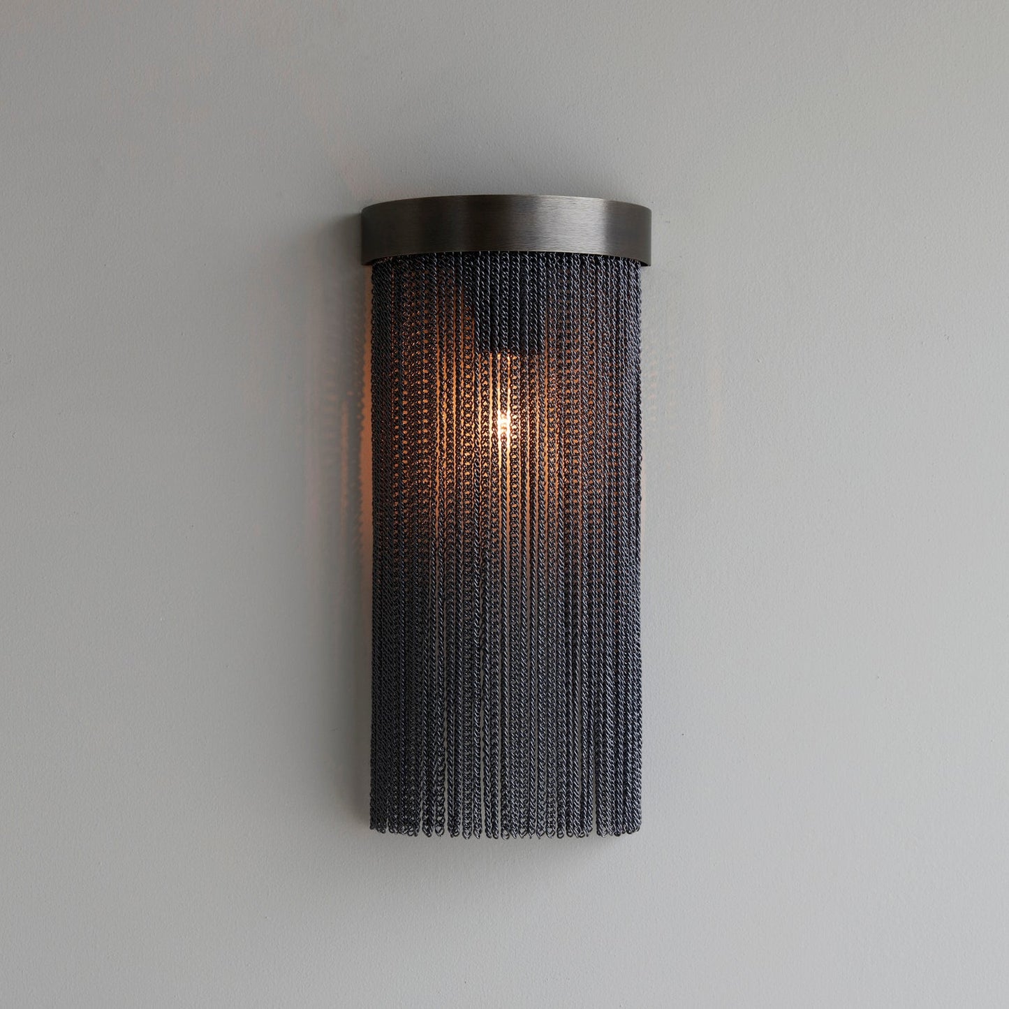 Ex-Display Black Chain Maxi Crescent Wall Light in Bronze - 275410, 274324