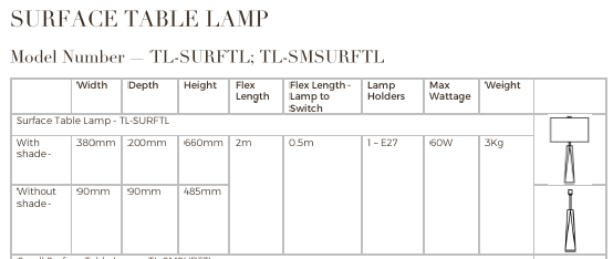 Surface Table Lamp in Gilded Champagne with a Silver Shade - 1012