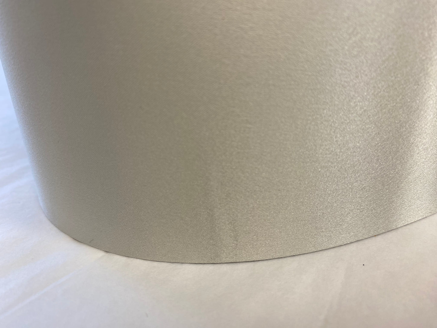 Imperfect Stem Table Lamp in Gold with a Silver Silk Douppion Shade