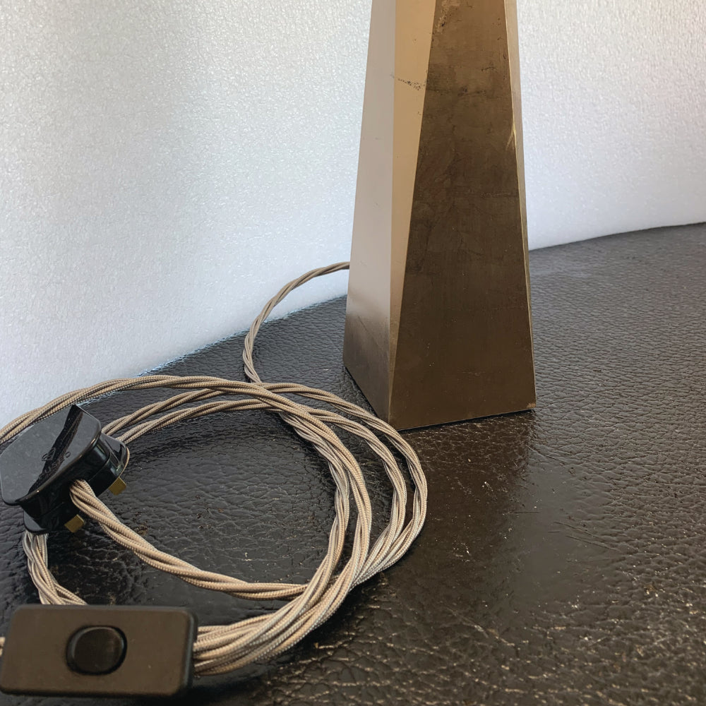 Surface Table Lamp in Gilded Champagne with a Silver Shade - 1012
