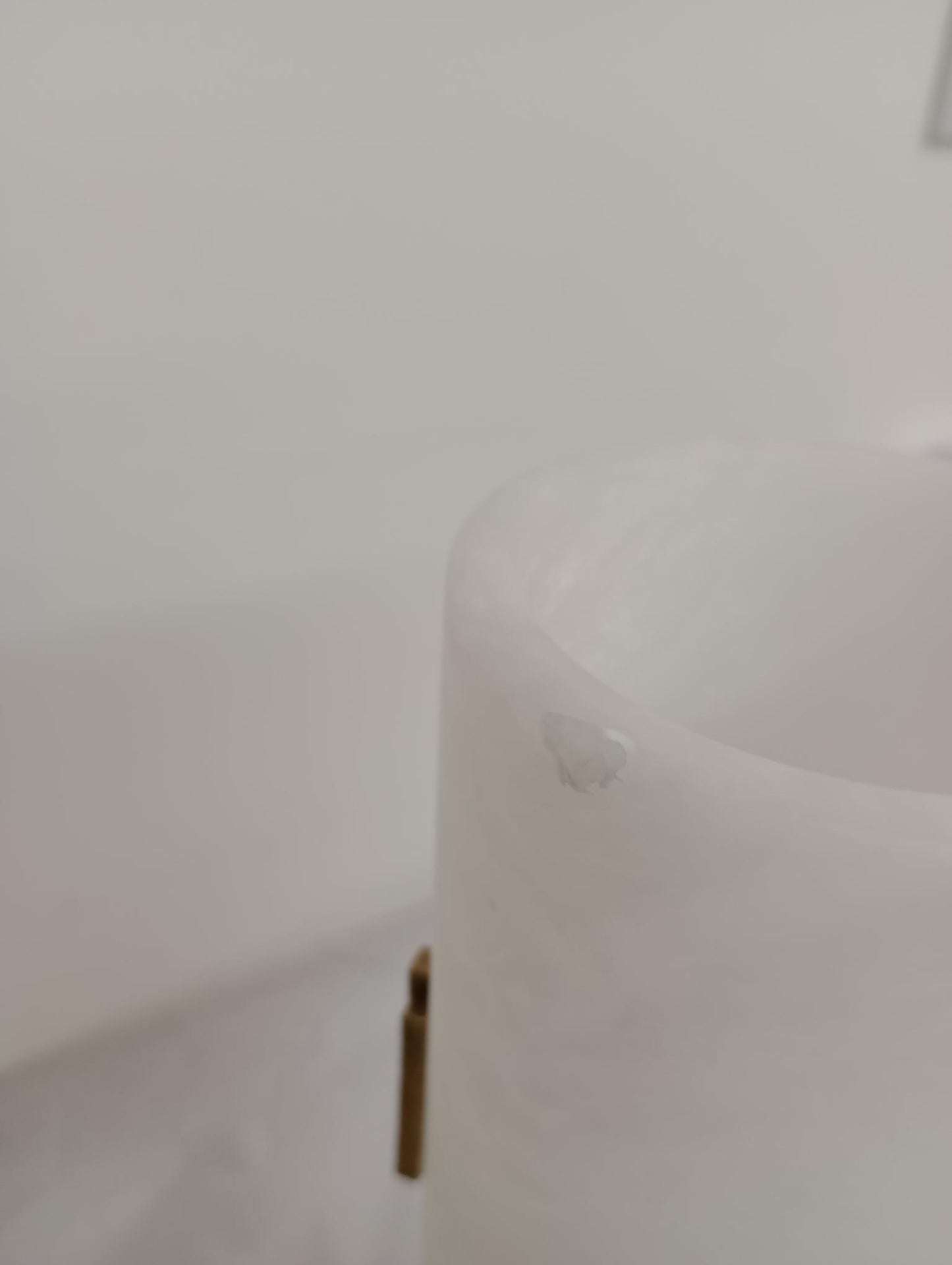 Imperfect Alabaster Pendant light with Deco Detail and 1000mm Antique Brass Drop Rod - 649, 650