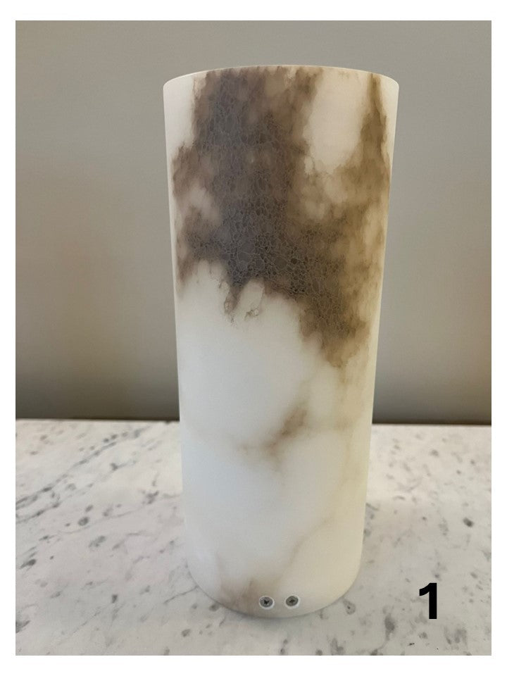 End of Line Compass Wall Light in Gold with Alabaster Shade  3 available