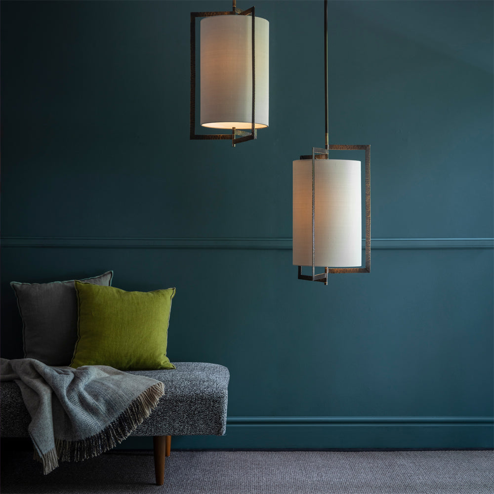 Ex-Display Small Dapple Ceiling Light with Steel Shade- 2 Available