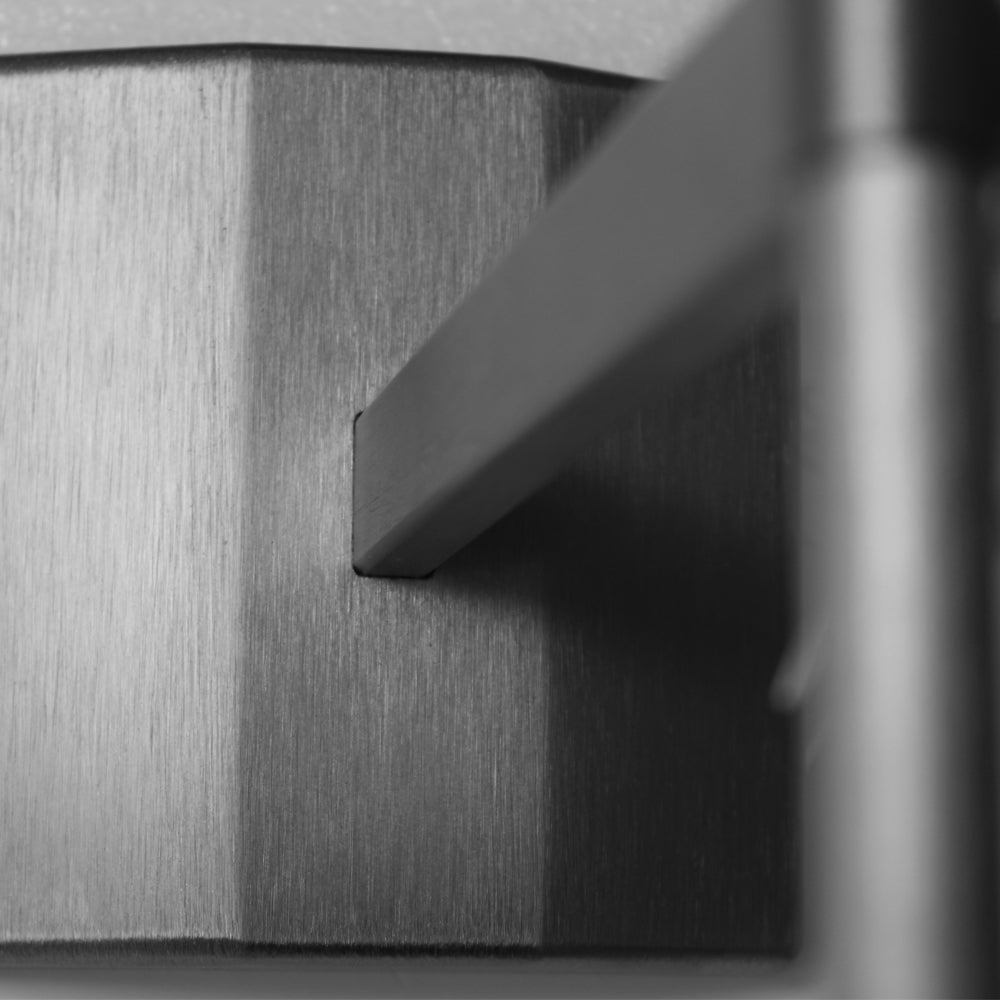 Single Stem Wall Light in Flat Nickel with Birch Silk Shade - 228