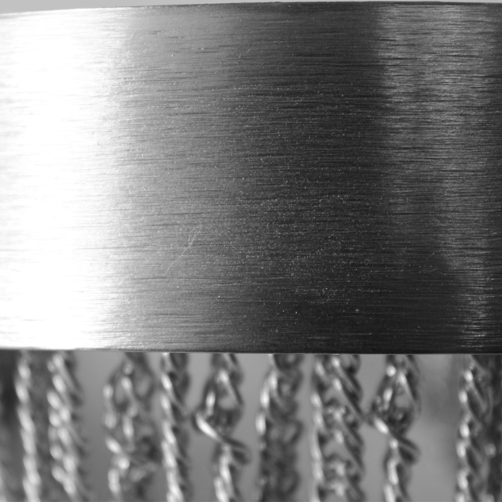 Imperfect Silver Chain Mini Pendant Light in Flat Nickel with Flat Nickel Pendant Kit - 504