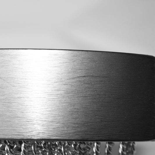 Imperfect Silver Chain Mini Crescent Wall Light in Flat Nickel - 89,90,91,92,663, 688