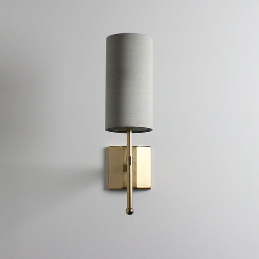 Imperfect Single Stem Wall Light in Gold with Birch Silk Shade - 229