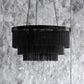 Imperfect Black Chain 510mm diameter Shallow Chandelier in Bronze - 696