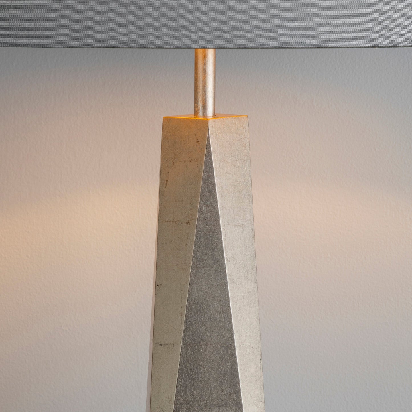 Surface Table Lamp in Gilded Champagne with a Silver Shade - 1012