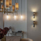 Ex-display IP44 Alabaster Pendants in bronze with leaf detail - 1 Available