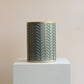 Gold Lattice Pendant Light with Fossil Silk Shade - 237