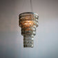 Smoke Crystal 410 dia. Long Chandelier in Flat Nickel - S37