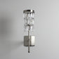 Single Stem Wall Light in Flat Nickel with Mirrored Crystal Shade - 625