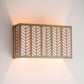 Gold Box Lattice Wall Light with Orchid Shade - 912