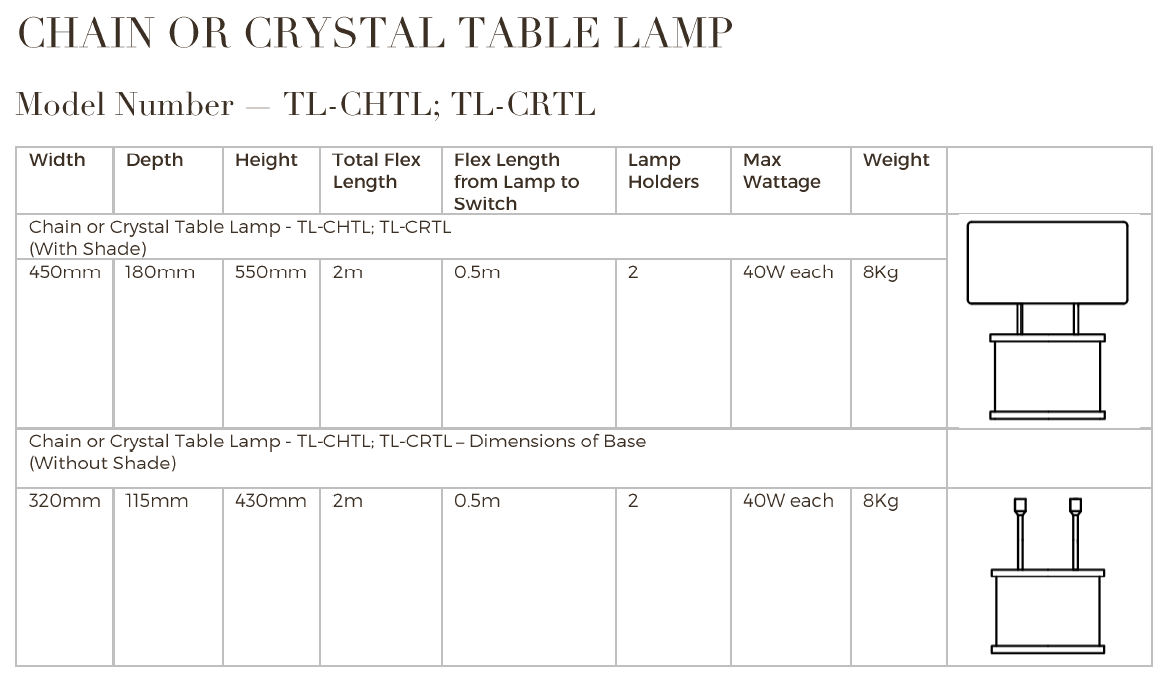 End-of-line Copper Chain Table Lamp in Bronze with Silver Shade - 923